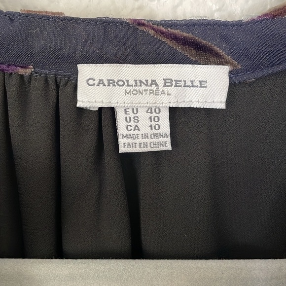 CAROLINA BELLE Dark Floral Dress | Size 10 - Picture 6 of 14